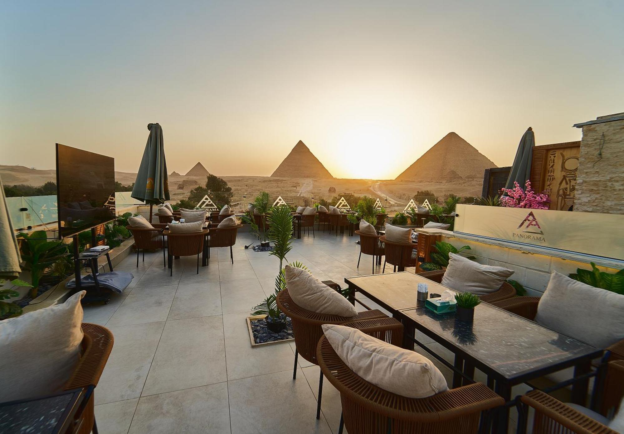 Panorama View Pyramids Hotel Kafret el-Gabal Exterior foto